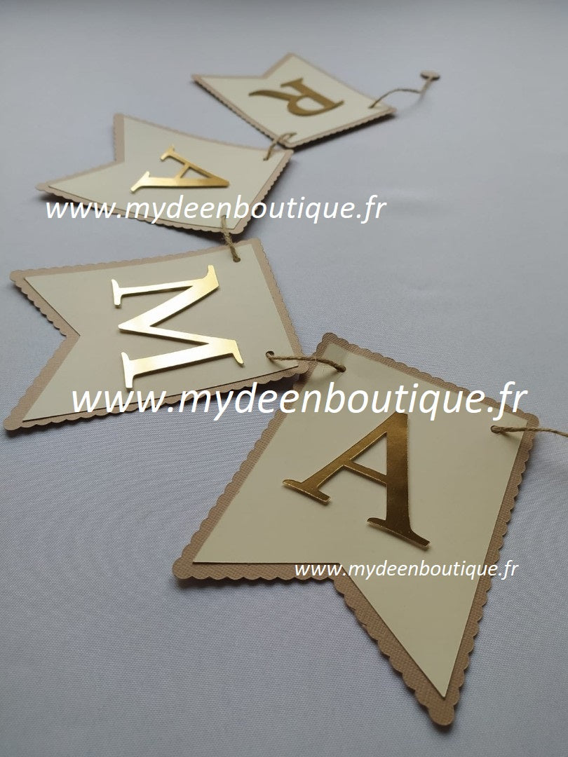 Banderole "Ramadan" Ivoire - Artisanat 100% français