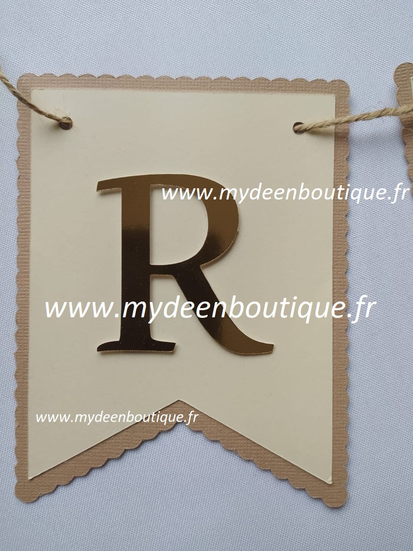 Banderole "Ramadan" Ivoire - Artisanat 100% français