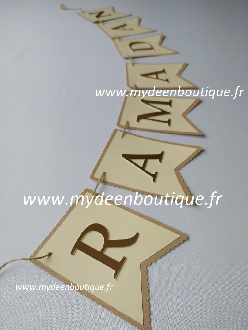 Banderole "Ramadan" Ivoire - Artisanat 100% français