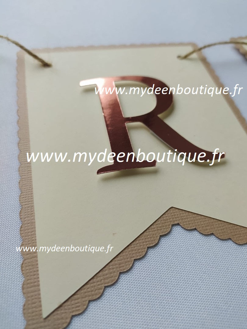 Banderole "Ramadan" Ivoire - Artisanat 100% français