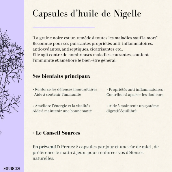 Capsules d'huile de Nigelle