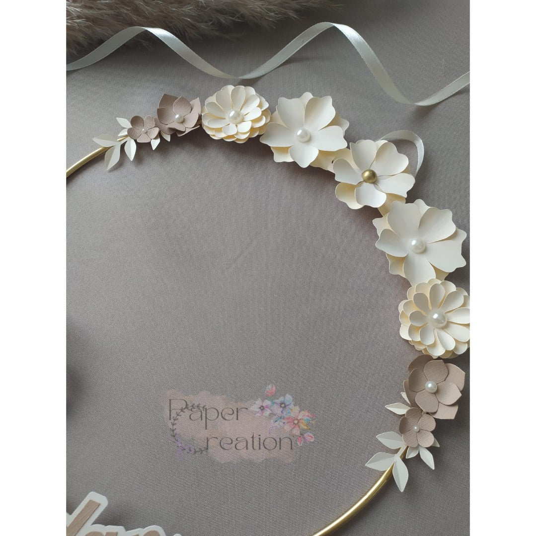 Couronne décorative 2 en 1 "Ramadan" & "Aïd Moubarak" - Artisanat français