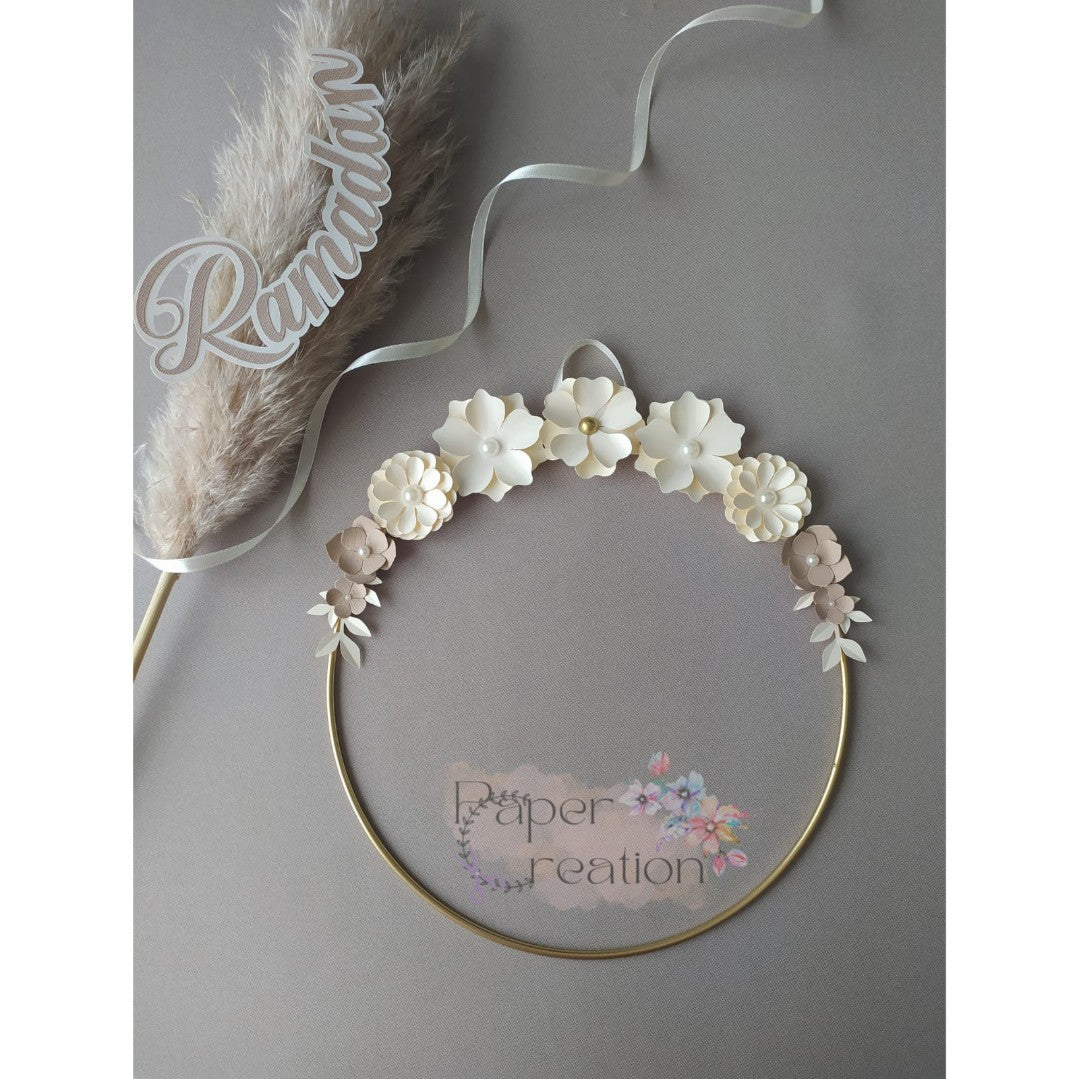 Couronne décorative 2 en 1 "Ramadan" & "Aïd Moubarak" - Artisanat français