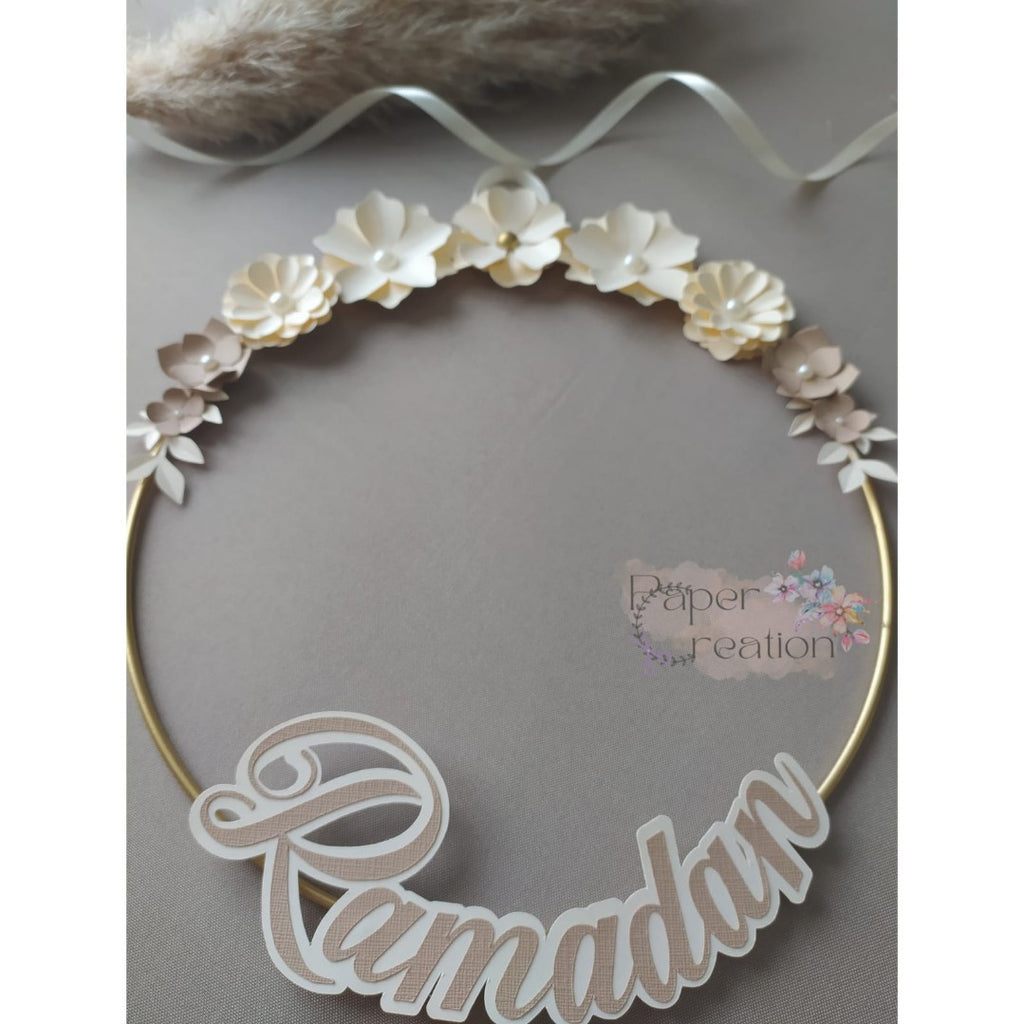 Couronne décorative 2 en 1 "Ramadan" & "Aïd Moubarak" - Artisanat français