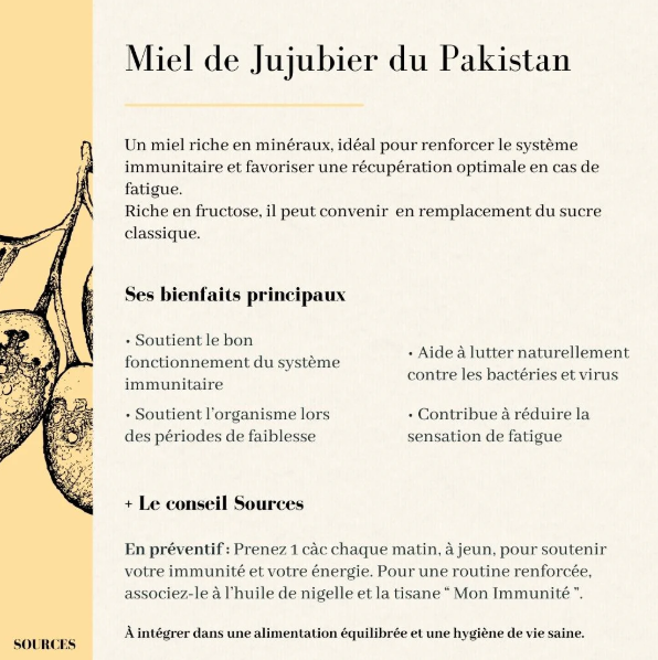 Miel de Jujubier du Pakistan