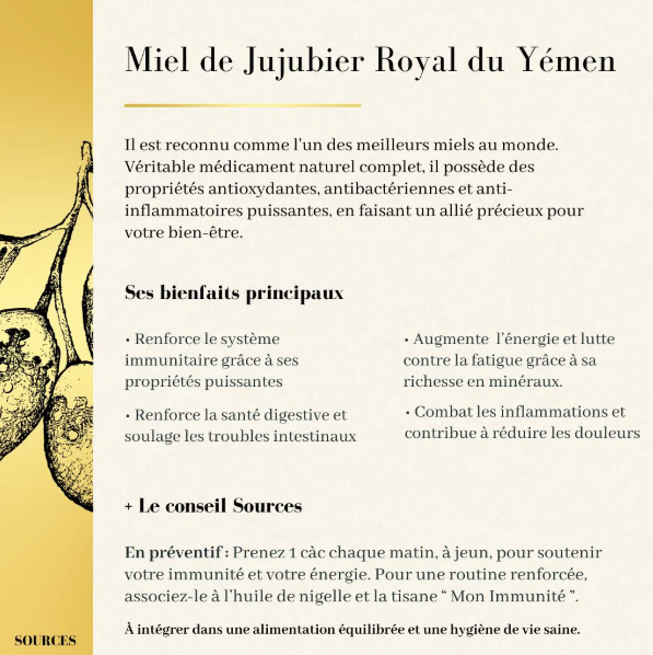 Miel de Jujubier Royal du Yémen