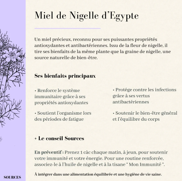 Miel de Nigelle d'Egypte
